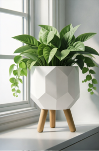  Geometric Octagonal Planter with legs