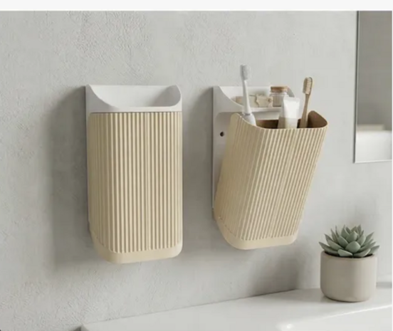 NAMI Wall-Mounted Bathroom Caddy Fluted Organizer